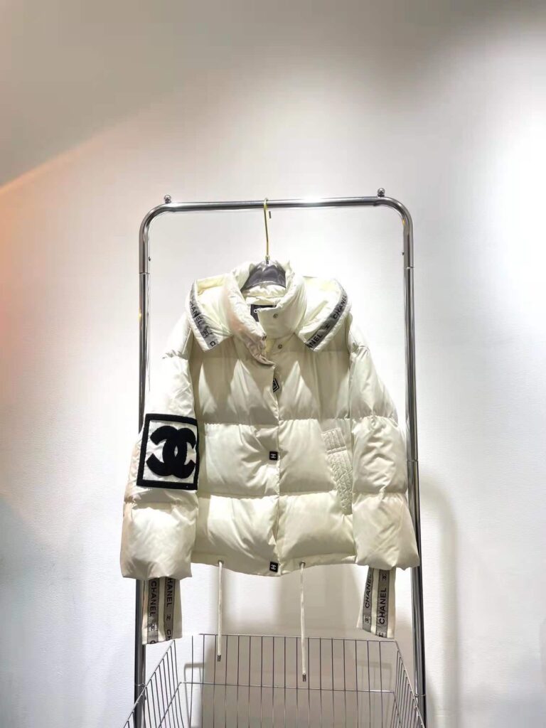 Chanel Winter Jacket Women'S Dutik Cc Logo Embroidered In White - Image 8