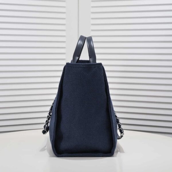 Chanel Deauville Shopping Tote Bag Dark Blue 39Cm - Image 6