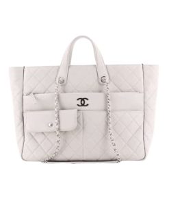 Chanel Ultra Pocket Tote White 37Cm