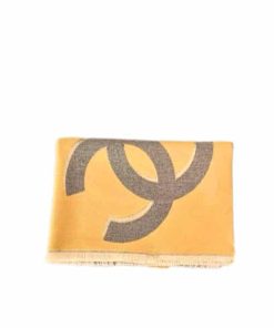 Chanel Cc Logo Scarf Yellow