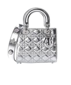Dior Medium Lady Dior Bag Silver
