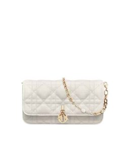 Dior Lady Dior Phone Pouch White 19Cm S0977Onmjm030