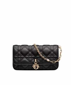 Dior Lady Dior Phone Pouch Black 19Cm S0977Onmjm900