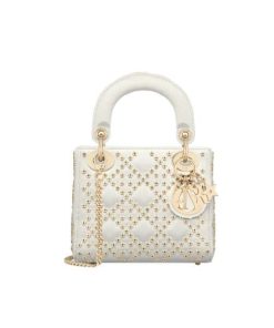 Dior Mini Lady Dior Lucky Star Bag White 17Cm