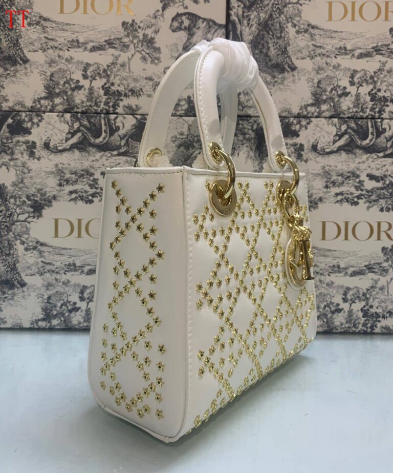 Dior Mini Lady Dior Lucky Star Bag White 17Cm - Image 3