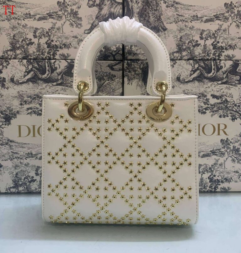 Dior Mini Lady Dior Lucky Star Bag White 17Cm - Image 4