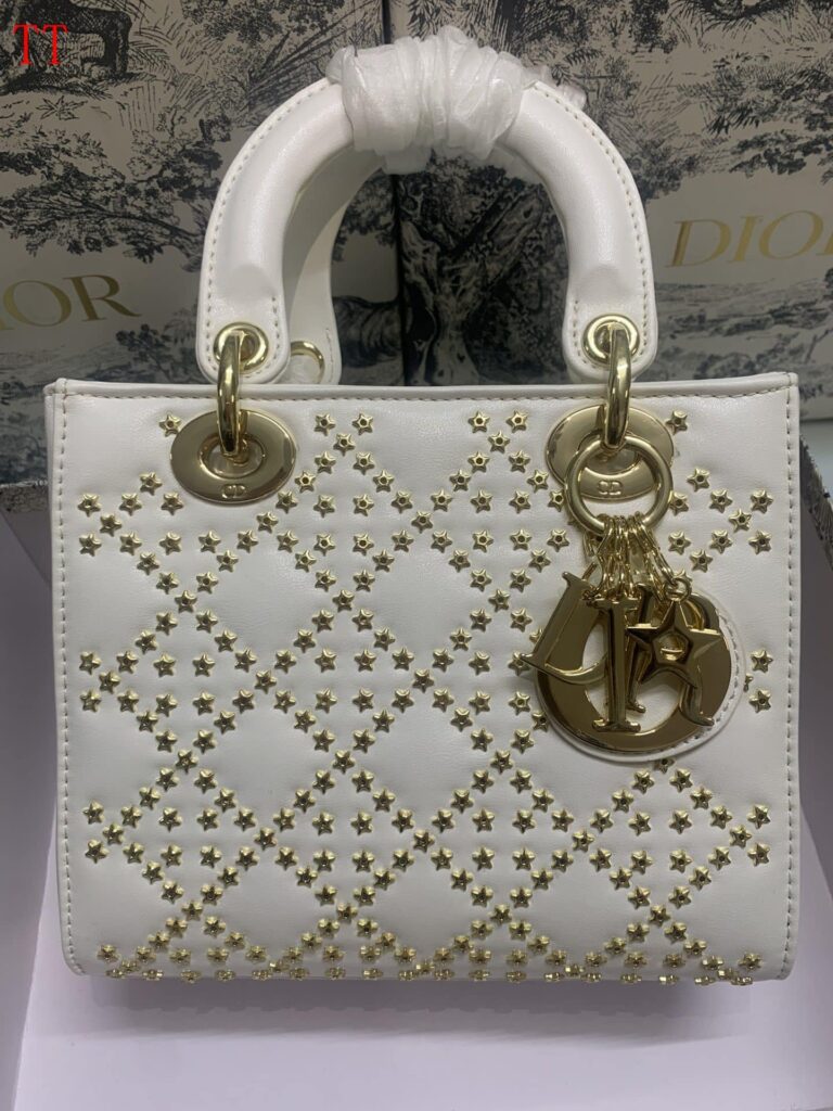 Dior Mini Lady Dior Lucky Star Bag White 17Cm - Image 9