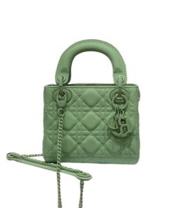 Dior Lady Dior Bag Green 20Cm