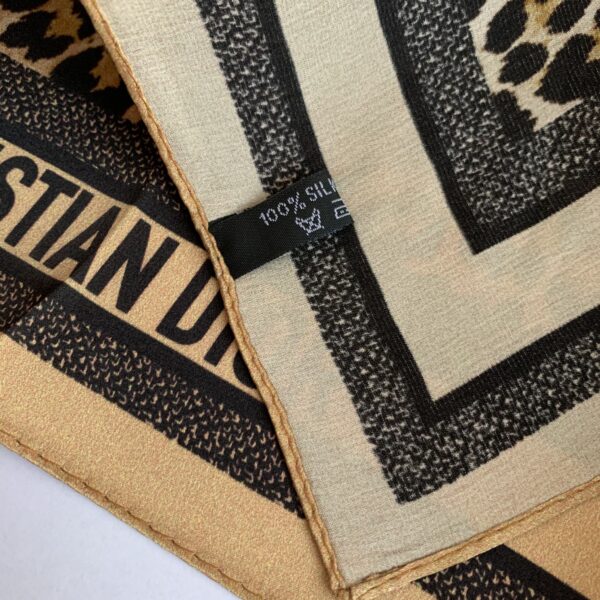 Dior Diortwin Mizza Square Scarf Beige - Image 6