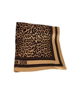 Dior Diortwin Mizza Square Scarf Beige