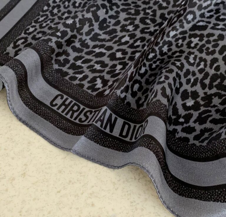 Dior Diortwin Mizza Square Scarf Black - Image 2