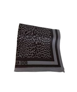Dior Diortwin Mizza Square Scarf Black