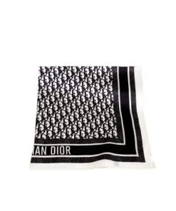 Dior Oblique Diortwin 70 Square Scarf Black