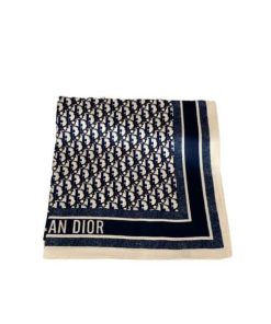 Dior Oblique Diortwin Square Scarf Blue Navy 15Dob070I600C541