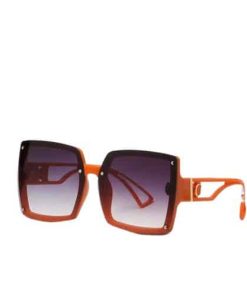  Dior Sunglasses Retro Large Frame Orange
