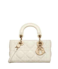 Dior Micro Lady D-Joy Bag Latte Cannage Lambskin 17Cm S0910Onge M030