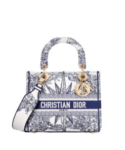 Dior Medium Lady D-Lite Bag Blue Reve D'Infini Embroidery 24Cm M0565Orvx M933