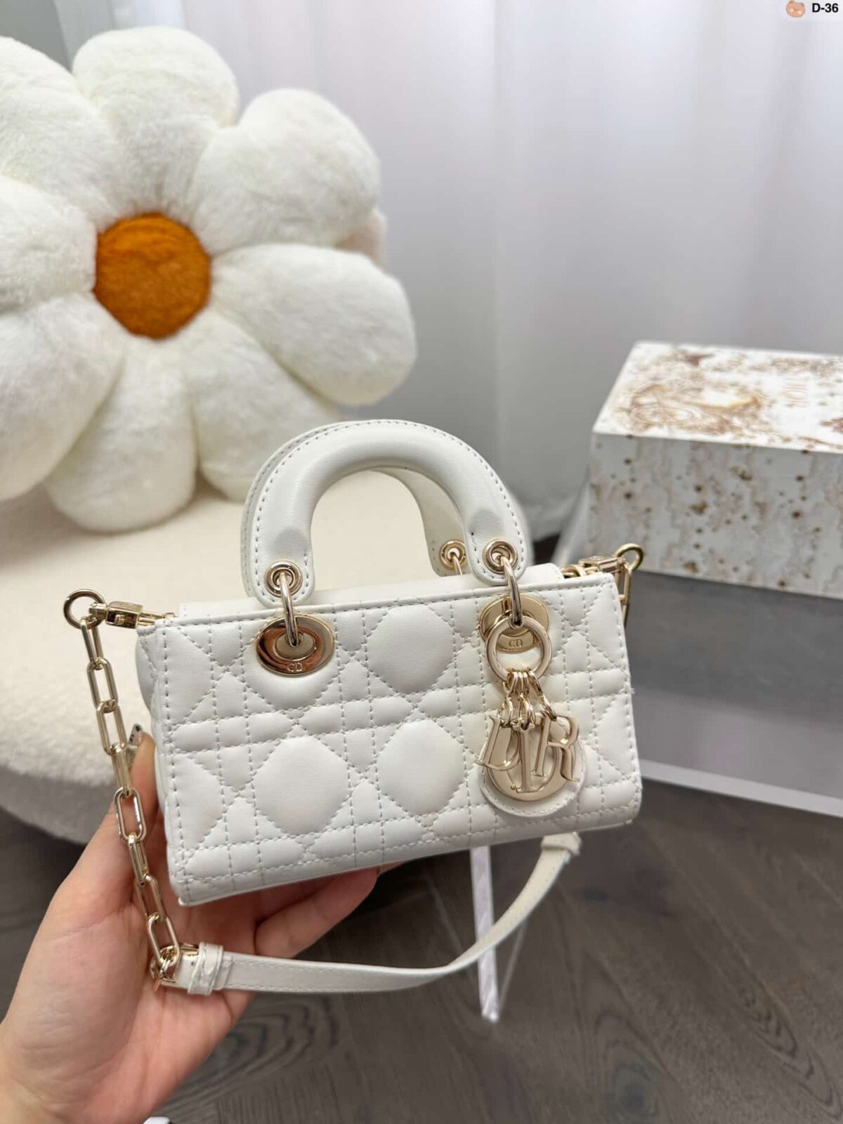 Dior Micro Lady D-Joy Bag Latte Cannage Lambskin 17Cm S0910Onge M030 - Image 2