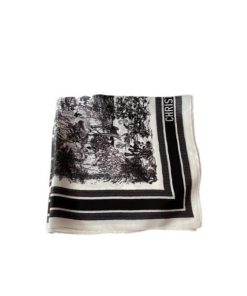 Dior Toile De Jouy Sauvage Scarf Black