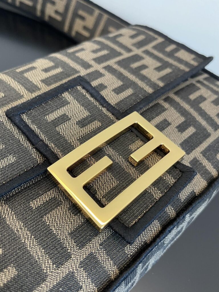 Fendi Baguette Jacquard Ff Fabric Bag 26Cm 8Br600A6V5F17U4 - Image 3
