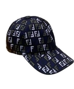 Fendi Ff Motif Multicolor Cap Black