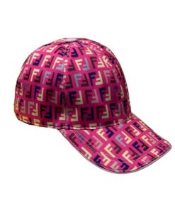Fendi Ff Motif Multicolor Cap Pink