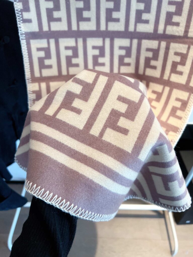 Fendi Ff Monogram Scarf Beige - Image 4