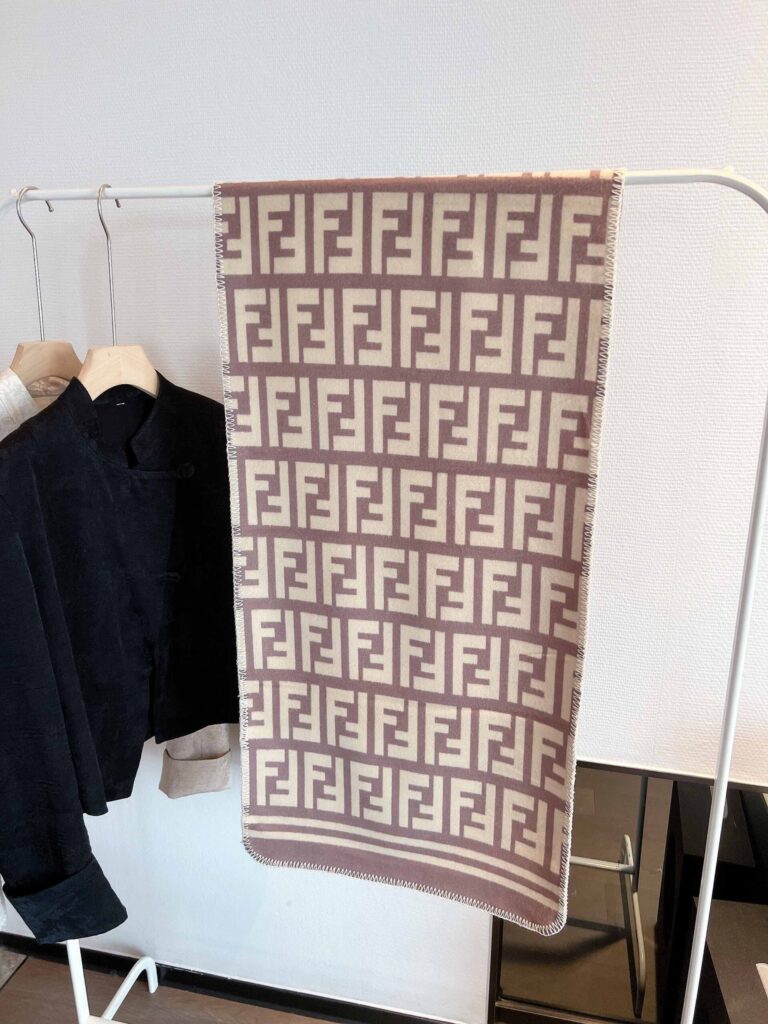 Fendi Ff Monogram Scarf Beige - Image 3