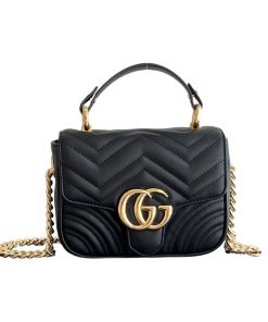 Gucci Gg Marmont Mini Shoulder Bag Black 17Cm