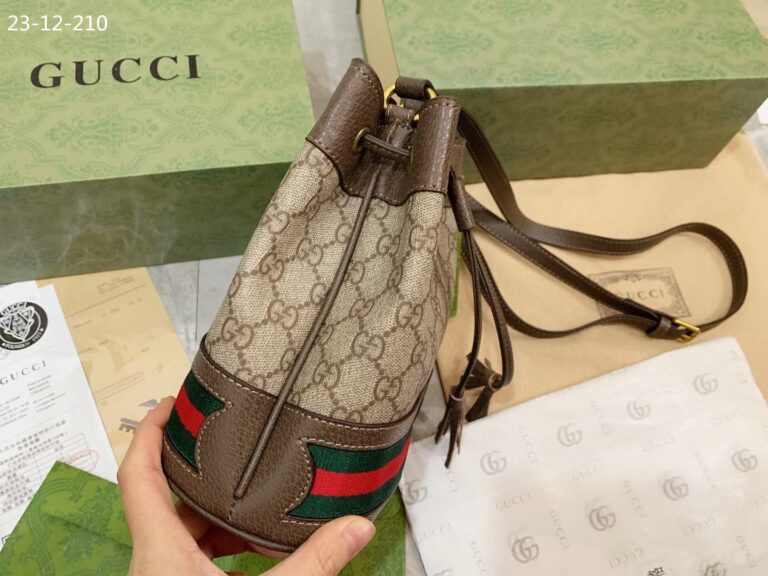 Gucci Ophidia Small Gg Bucket Bag Brown 17Cm ?550621 96I3B 8745 - Image 5