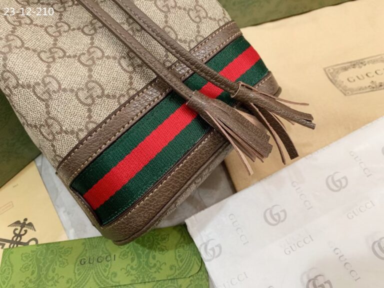 Gucci Ophidia Small Gg Bucket Bag Brown 17Cm ?550621 96I3B 8745 - Image 4