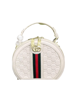 Gucci Ophidian Round Bag White 20Cm