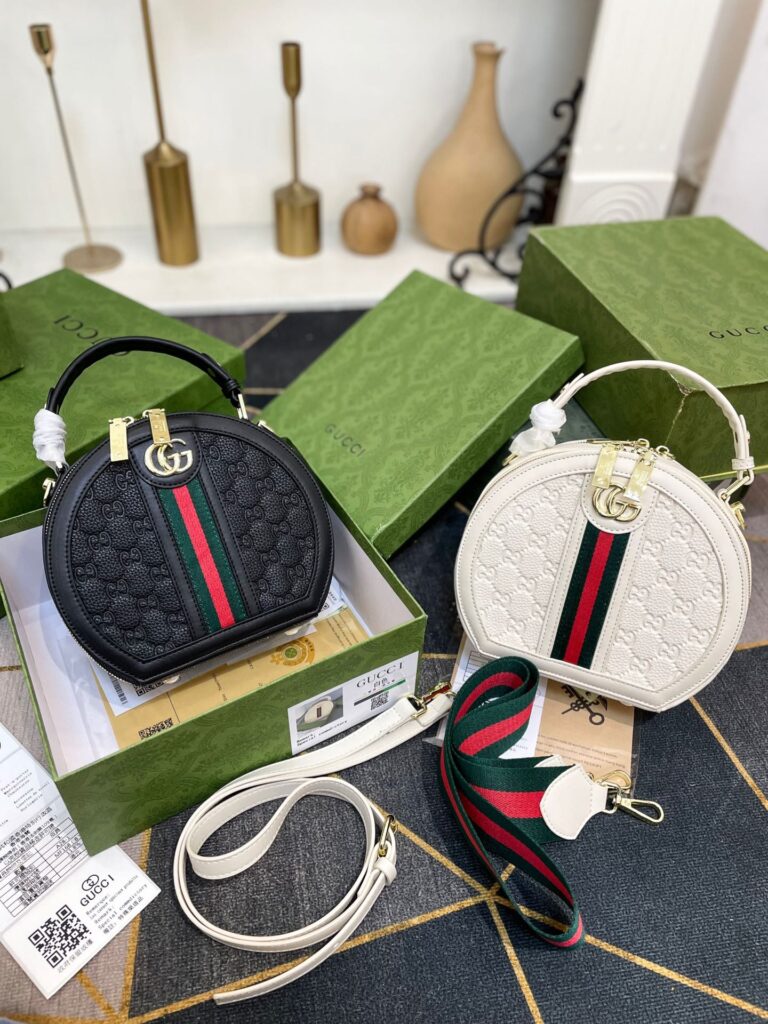 Gucci Ophidian Round Bag Black 20Cm - Image 3