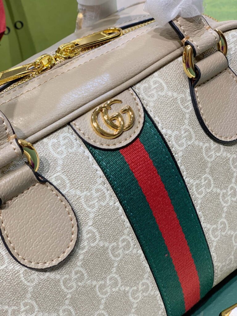 Gucci Women'S Metallic Ophidia Gg Top Handle Bag Beige And White 32Cm 724606 Fabex 9642 - Image 6