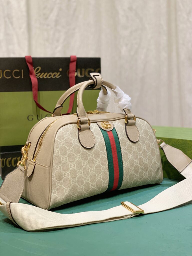 Gucci Women'S Metallic Ophidia Gg Top Handle Bag Beige And White 32Cm 724606 Fabex 9642 - Image 7
