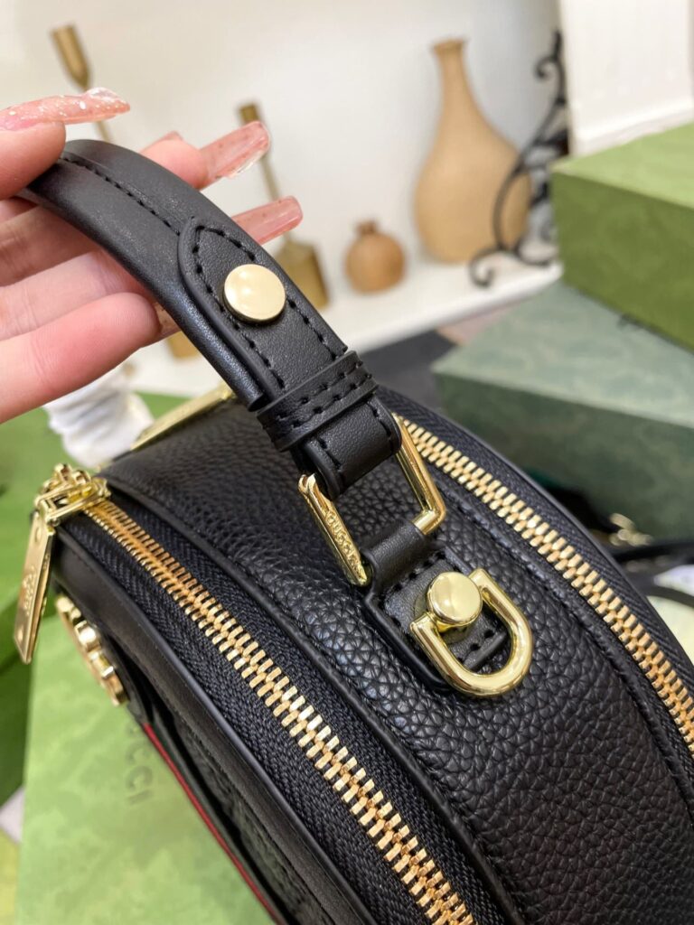 Gucci Ophidian Round Bag Black 20Cm - Image 8