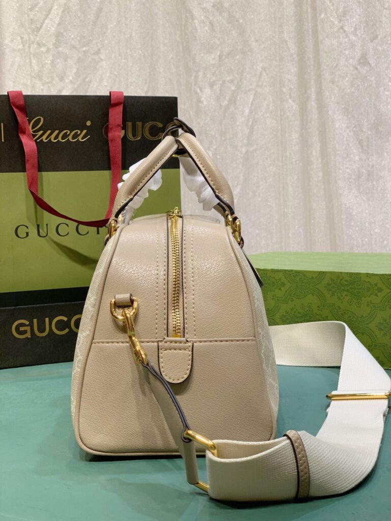 Gucci Women'S Metallic Ophidia Gg Top Handle Bag Beige And White 32Cm 724606 Fabex 9642 - Image 8