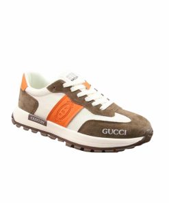 Gucci Men'S Sneaker Low Top Brown And Orange