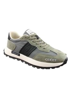 Gucci Men'S Sneaker Low Top Grey And Green