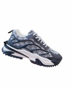 Gucci Gg Men?S Sneaker Rubber Leather Grey