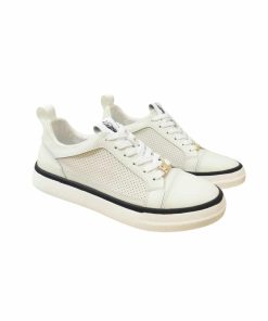 Gucci Men?S Platform Sneakers Leather White With Black Edge