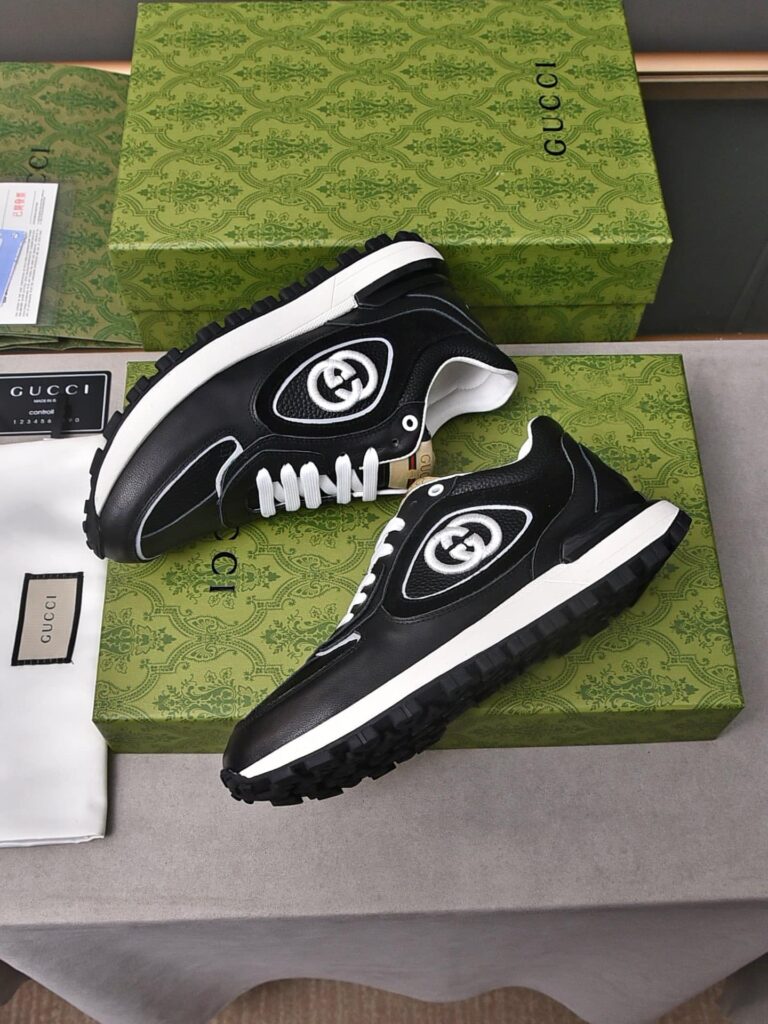 Gucci Double G Men'S Run Sneaker Black - Image 8