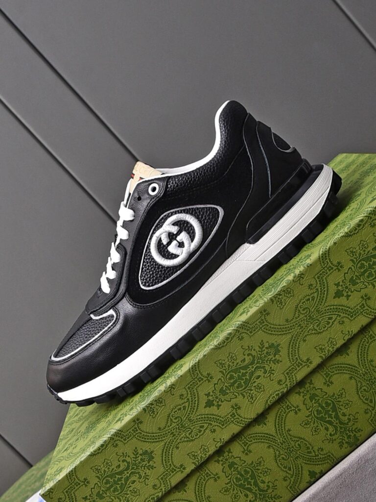 Gucci Double G Men'S Run Sneaker Black - Image 6