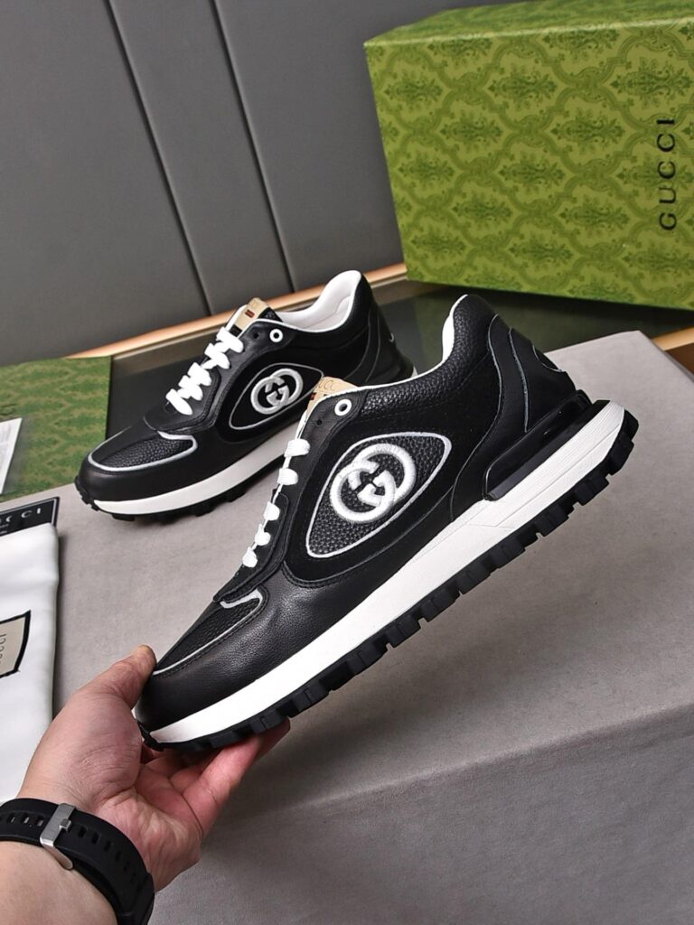 Gucci Double G Men'S Run Sneaker Black - Image 2