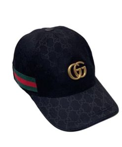 Gucci Gg Canvas With Web Baseball Cap Black