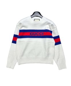 Gucci Wool Jersey Sweatshirt With Embroidery White