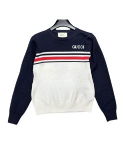 Gucci  Wool Sweatshirt Line Dark Blue
