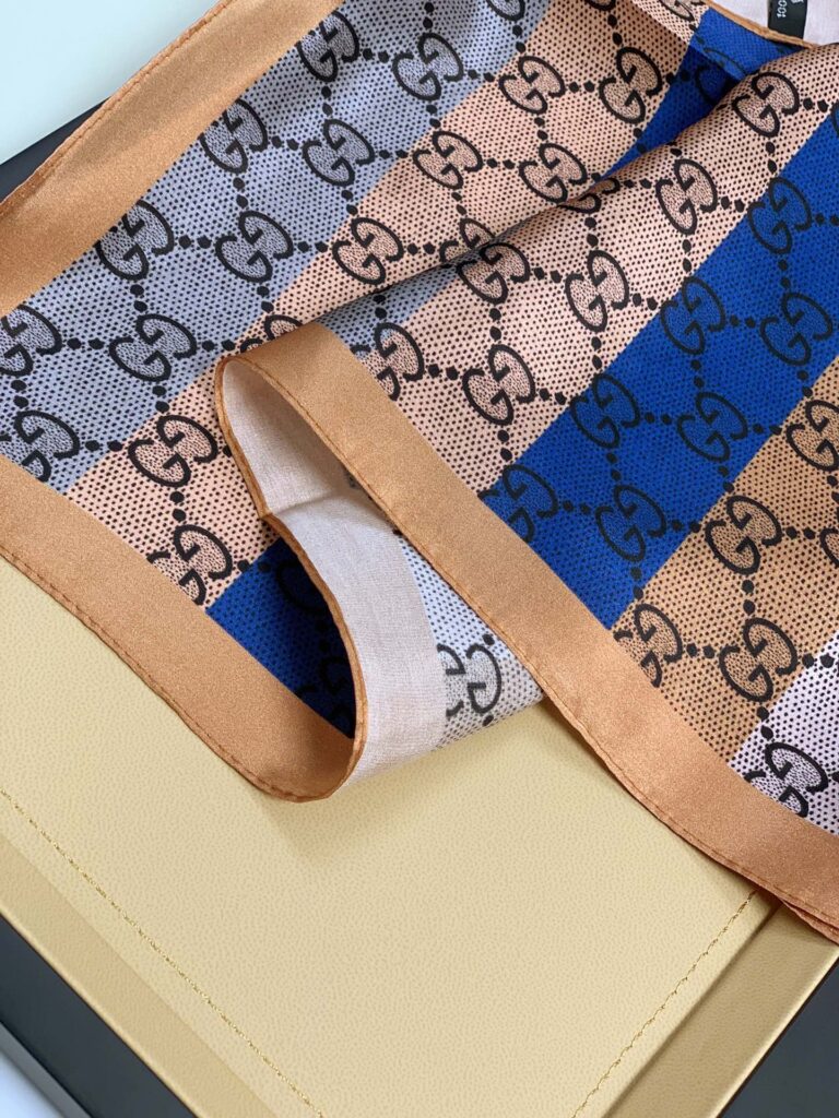 Gucci Gg Jacquard Scarf 70Cm Beige - Image 6