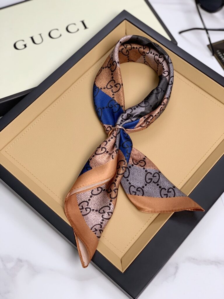 Gucci Gg Jacquard Scarf 70Cm Beige - Image 5