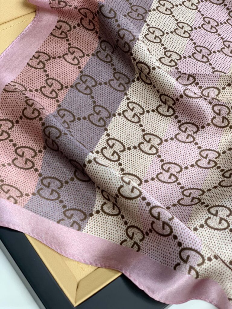 Gucci Gg Jacquard Scarf 70Cm Pink - Image 3